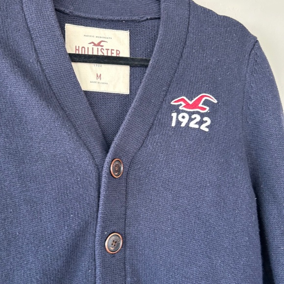 Vintage Hollister University Cardigan Sweater Wool Blend Size Medium - Picture 3 of 3